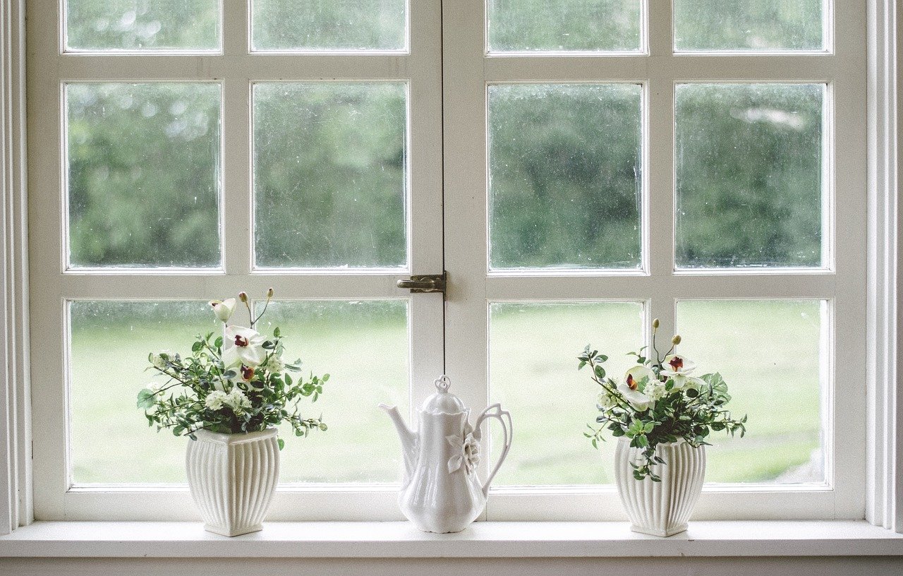 white, window, glass